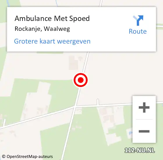 Locatie op kaart van de 112 melding: Ambulance Met Spoed Naar Rockanje, Waalweg op 19 september 2021 05:22