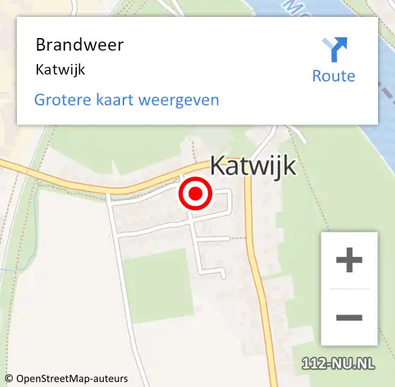 Locatie op kaart van de 112 melding: Brandweer Katwijk op 19 september 2021 06:14