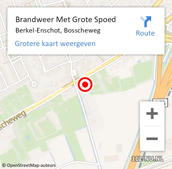 Locatie op kaart van de 112 melding: Brandweer Met Grote Spoed Naar Berkel-Enschot, Bosscheweg op 19 september 2021 06:52