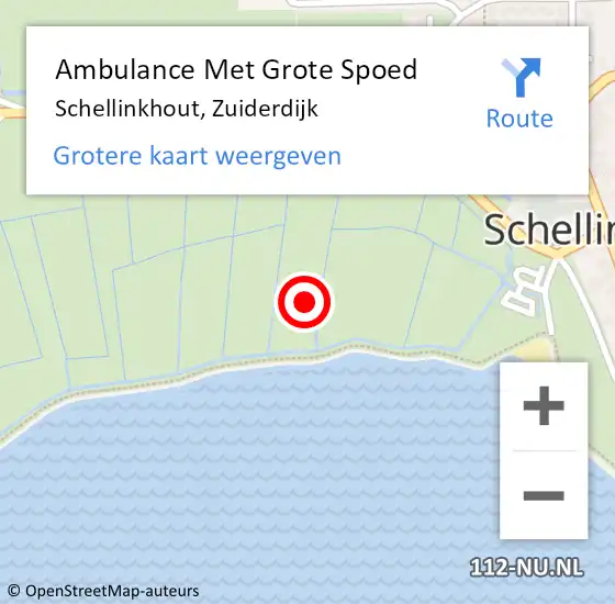 Locatie op kaart van de 112 melding: Ambulance Met Grote Spoed Naar Schellinkhout, Zuiderdijk op 19 september 2021 11:46