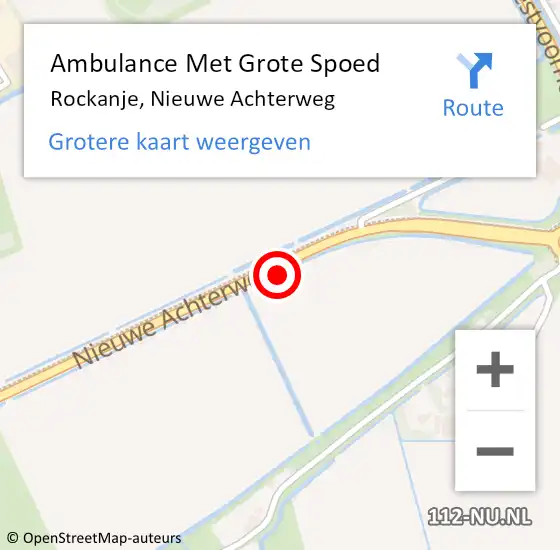 Locatie op kaart van de 112 melding: Ambulance Met Grote Spoed Naar Rockanje, Nieuwe Achterweg op 19 september 2021 13:16