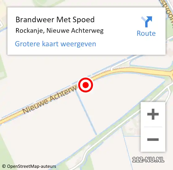 Locatie op kaart van de 112 melding: Brandweer Met Spoed Naar Rockanje, Nieuwe Achterweg op 19 september 2021 13:36