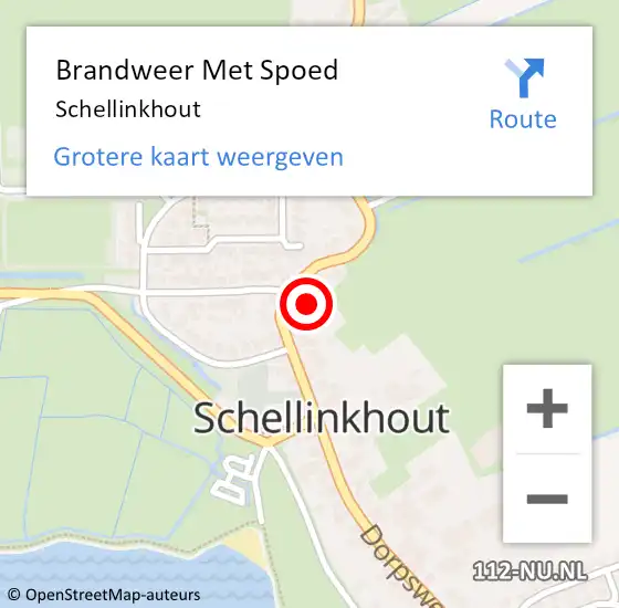 Locatie op kaart van de 112 melding: Brandweer Met Spoed Naar Schellinkhout op 19 september 2021 14:38