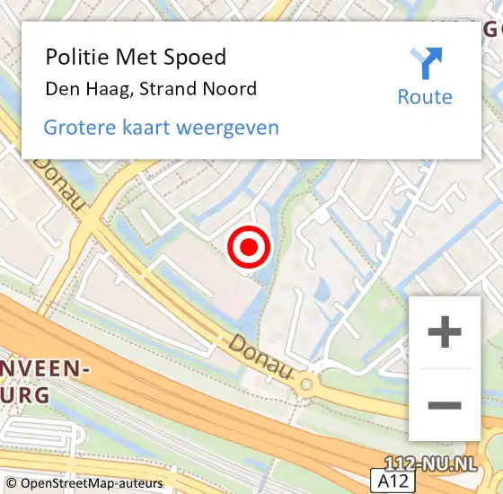 Locatie op kaart van de 112 melding: Politie Met Spoed Naar Den Haag, Strand Noord op 19 september 2021 15:03