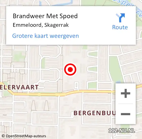 Locatie op kaart van de 112 melding: Brandweer Met Spoed Naar Emmeloord, Skagerrak op 19 september 2021 18:11