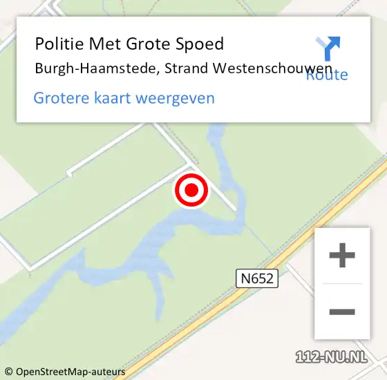 Locatie op kaart van de 112 melding: Politie Met Grote Spoed Naar Burgh-Haamstede, Strand Westenschouwen op 19 september 2021 20:29