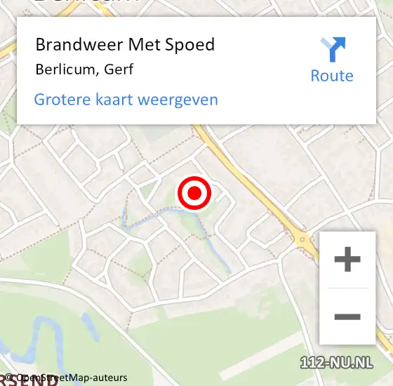 Locatie op kaart van de 112 melding: Brandweer Met Spoed Naar Berlicum, Gerf op 19 september 2021 22:02