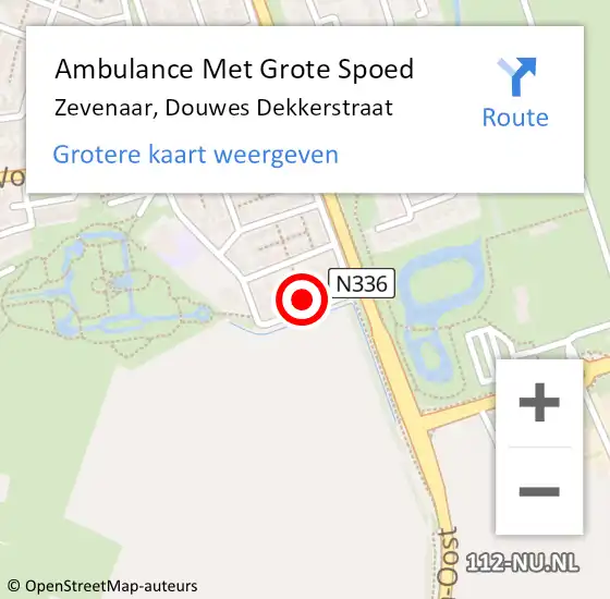 Locatie op kaart van de 112 melding: Ambulance Met Grote Spoed Naar Zevenaar, Douwes Dekkerstraat op 20 september 2021 05:47