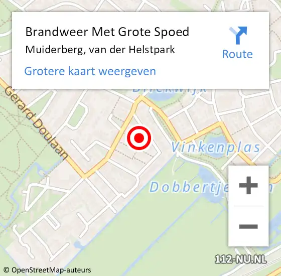 Locatie op kaart van de 112 melding: Brandweer Met Grote Spoed Naar Muiderberg, van der Helstpark op 20 september 2021 13:48