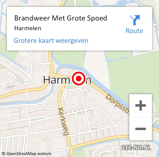 Locatie op kaart van de 112 melding: Brandweer Met Grote Spoed Naar Harmelen op 20 september 2021 14:35