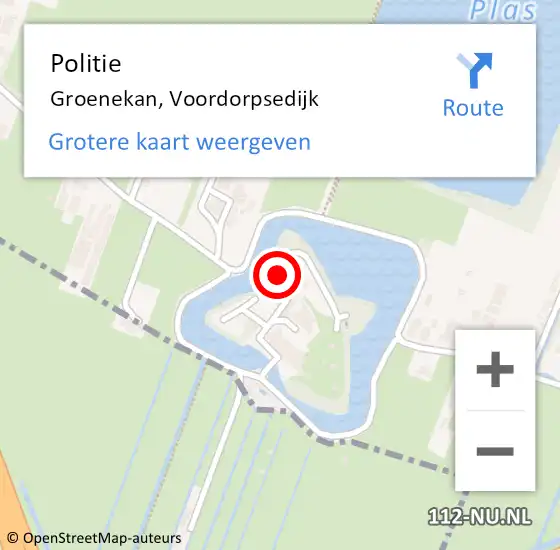 Locatie op kaart van de 112 melding: Politie Groenekan, Voordorpsedijk op 20 september 2021 14:49