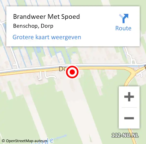 Locatie op kaart van de 112 melding: Brandweer Met Spoed Naar Benschop, Dorp op 20 september 2021 19:00