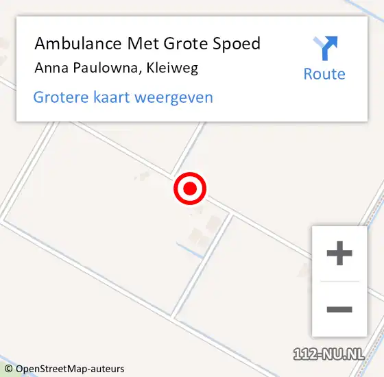 Locatie op kaart van de 112 melding: Ambulance Met Grote Spoed Naar Anna Paulowna, Kleiweg op 21 september 2021 00:05