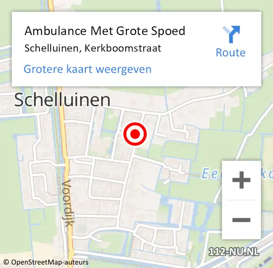 Locatie op kaart van de 112 melding: Ambulance Met Grote Spoed Naar Schelluinen, Kerkboomstraat op 21 september 2021 03:19