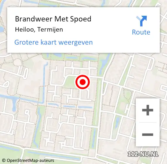 Locatie op kaart van de 112 melding: Brandweer Met Spoed Naar Heiloo, Termijen op 23 juni 2014 16:27