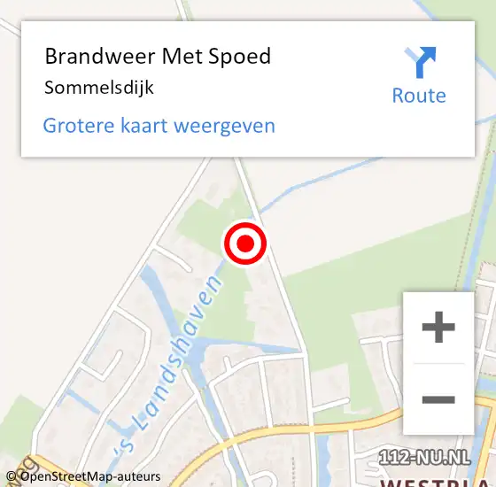 Locatie op kaart van de 112 melding: Brandweer Met Spoed Naar Sommelsdijk op 23 juni 2014 16:41