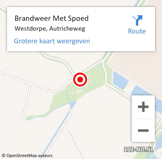 Locatie op kaart van de 112 melding: Brandweer Met Spoed Naar Westdorpe, Autricheweg op 21 september 2021 14:00