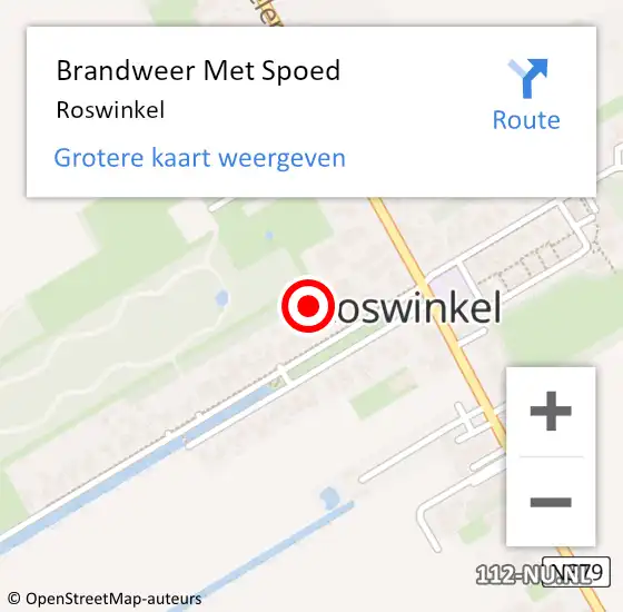 Locatie op kaart van de 112 melding: Brandweer Met Spoed Naar Roswinkel op 21 september 2021 15:10