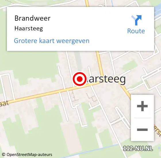 Locatie op kaart van de 112 melding: Brandweer Haarsteeg op 23 juni 2014 16:59