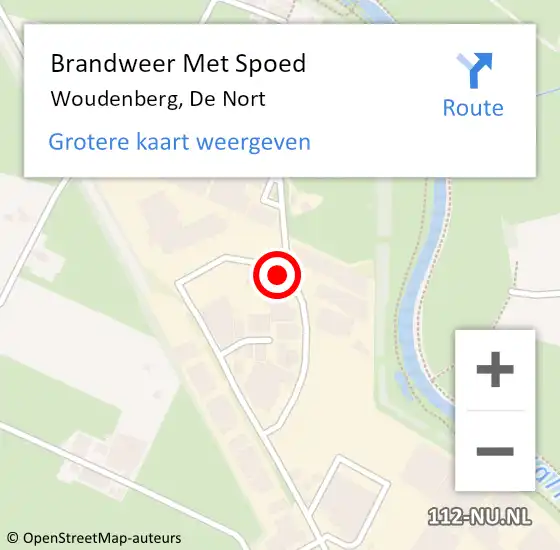 Locatie op kaart van de 112 melding: Brandweer Met Spoed Naar Woudenberg, De Nort op 22 september 2021 11:13