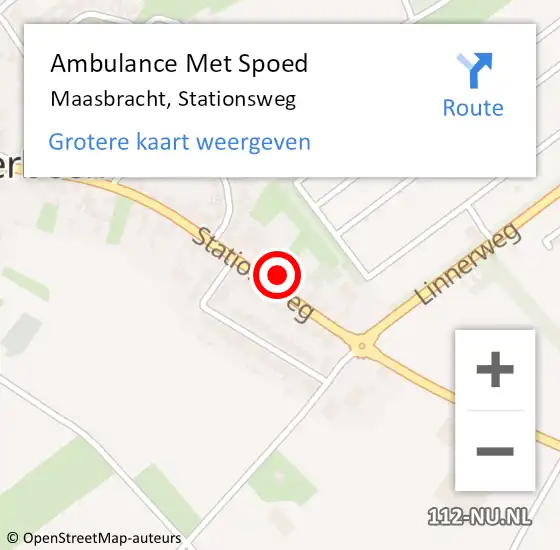 Locatie op kaart van de 112 melding: Ambulance Met Spoed Naar Maasbracht, Stationsweg op 22 september 2021 11:49