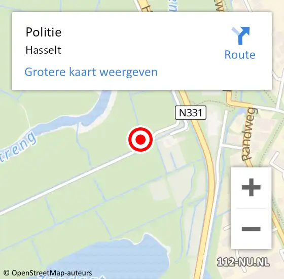Locatie op kaart van de 112 melding: Politie Hasselt op 22 september 2021 13:30