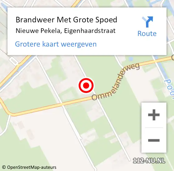 Locatie op kaart van de 112 melding: Brandweer Met Grote Spoed Naar Nieuwe Pekela, Eigenhaardstraat op 22 september 2021 15:47