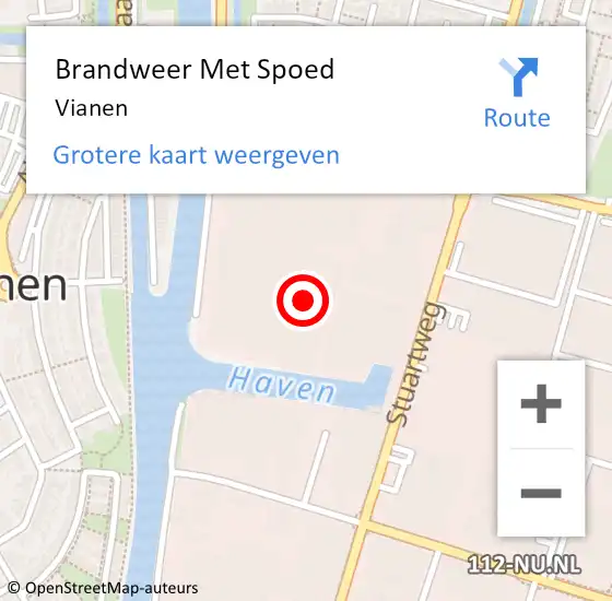 Locatie op kaart van de 112 melding: Brandweer Met Spoed Naar Vianen op 22 september 2021 20:46