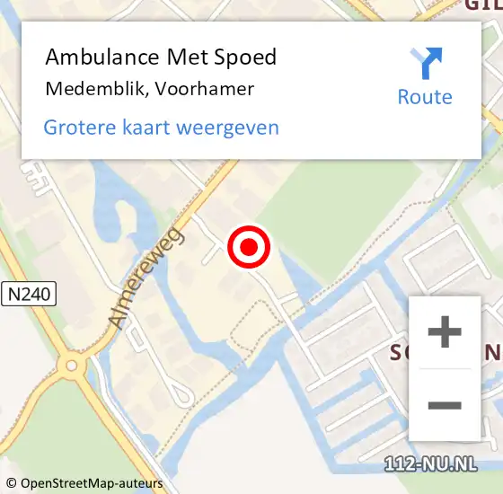 Locatie op kaart van de 112 melding: Ambulance Met Spoed Naar Medemblik, Voorhamer op 23 september 2021 03:03