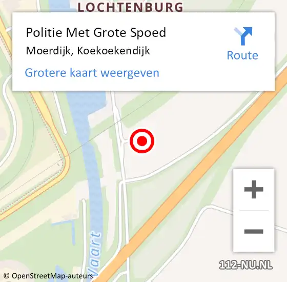 Locatie op kaart van de 112 melding: Politie Met Grote Spoed Naar Moerdijk, Koekoekendijk op 23 september 2021 06:18