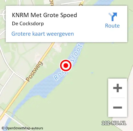 Locatie op kaart van de 112 melding: KNRM Met Grote Spoed Naar De Cocksdorp op 23 september 2021 07:04