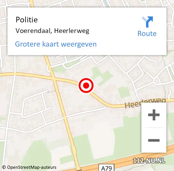 Locatie op kaart van de 112 melding: Politie Voerendaal, Heerlerweg op 23 september 2021 08:26