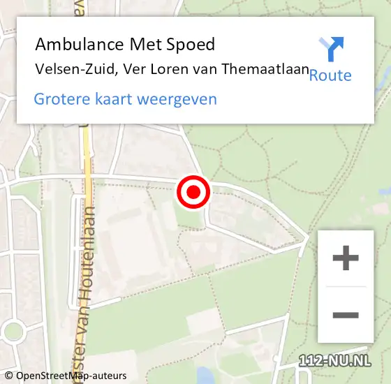 Locatie op kaart van de 112 melding: Ambulance Met Spoed Naar Velsen-Zuid, Ver Loren van Themaatlaan op 23 september 2021 09:33