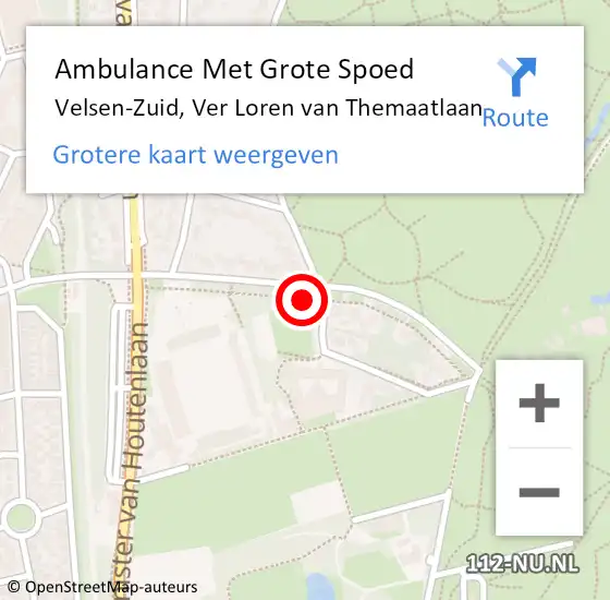 Locatie op kaart van de 112 melding: Ambulance Met Grote Spoed Naar Velsen-Zuid, Ver Loren van Themaatlaan op 23 september 2021 09:43