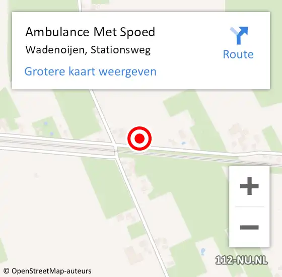 Locatie op kaart van de 112 melding: Ambulance Met Spoed Naar Wadenoijen, Stationsweg op 23 september 2021 09:57