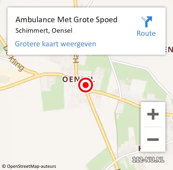 Locatie op kaart van de 112 melding: Ambulance Met Grote Spoed Naar Schimmert, Oensel op 23 juni 2014 19:44