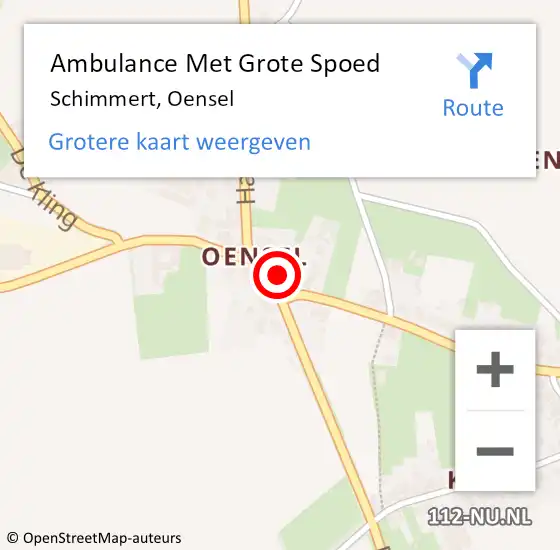 Locatie op kaart van de 112 melding: Ambulance Met Grote Spoed Naar Schimmert, Oensel op 23 juni 2014 19:45