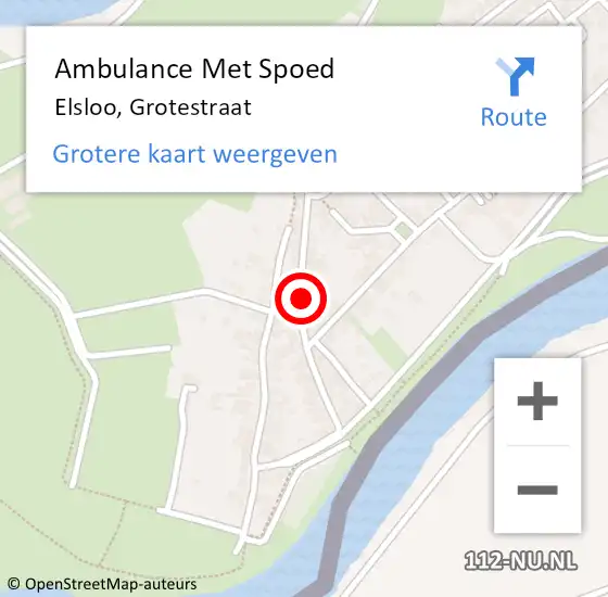 Locatie op kaart van de 112 melding: Ambulance Met Spoed Naar Elsloo, Grotestraat op 23 juni 2014 19:57