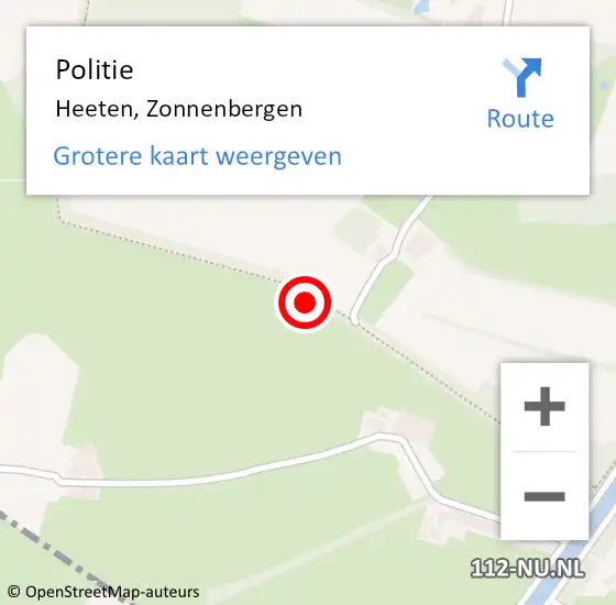 Locatie op kaart van de 112 melding: Politie Heeten, Zonnenbergen op 23 september 2021 13:13