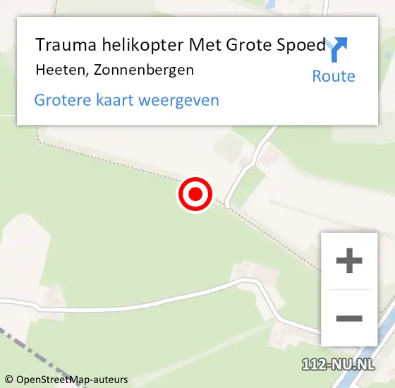 Locatie op kaart van de 112 melding: Trauma helikopter Met Grote Spoed Naar Heeten, Zonnenbergen op 23 september 2021 13:17