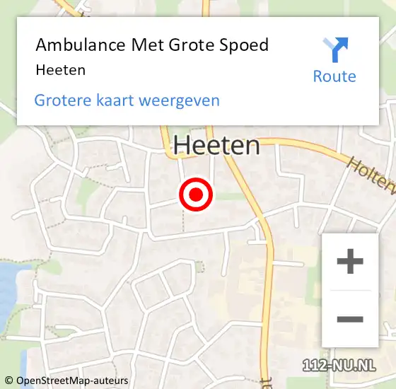 Locatie op kaart van de 112 melding: Ambulance Met Grote Spoed Naar Heeten op 23 september 2021 13:18