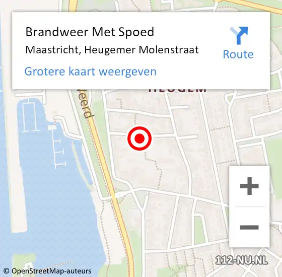 Locatie op kaart van de 112 melding: Brandweer Met Spoed Naar Maastricht, Heugemer Molenstraat op 23 september 2021 13:50