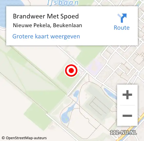 Locatie op kaart van de 112 melding: Brandweer Met Spoed Naar Nieuwe Pekela, Beukenlaan op 23 juni 2014 20:13