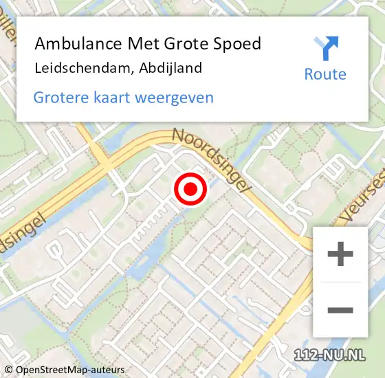 Locatie op kaart van de 112 melding: Ambulance Met Grote Spoed Naar Leidschendam, Abdijland op 23 september 2021 15:37