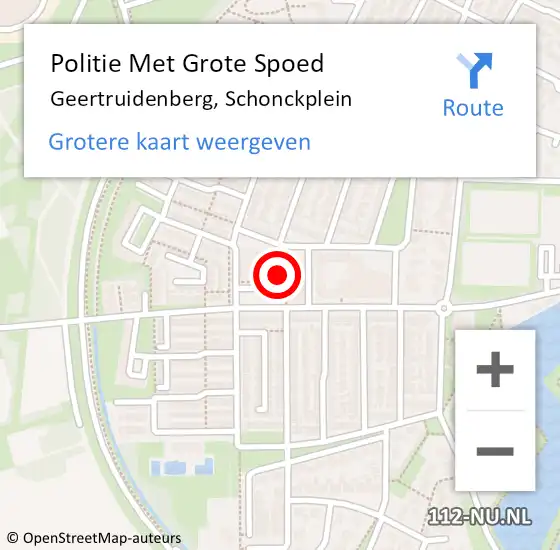 Locatie op kaart van de 112 melding: Politie Met Grote Spoed Naar Geertruidenberg, Schonckplein op 23 september 2021 16:59