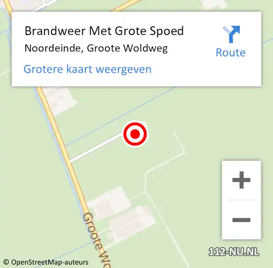 Locatie op kaart van de 112 melding: Brandweer Met Grote Spoed Naar Noordeinde, Groote Woldweg op 23 juni 2014 20:35