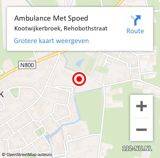 Locatie op kaart van de 112 melding: Ambulance Met Spoed Naar Kootwijkerbroek, Rehobothstraat op 24 september 2021 12:08