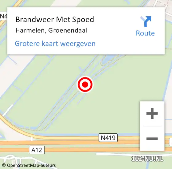 Locatie op kaart van de 112 melding: Brandweer Met Spoed Naar Harmelen, Groenendaal op 24 september 2021 13:10