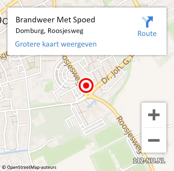Locatie op kaart van de 112 melding: Brandweer Met Spoed Naar Domburg, Roosjesweg op 24 september 2021 14:06