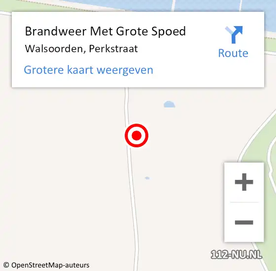 Locatie op kaart van de 112 melding: Brandweer Met Grote Spoed Naar Walsoorden, Perkstraat op 24 september 2021 15:09